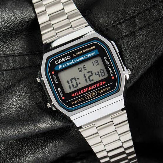 Casio Vintage Digital Stainless Steel Watch