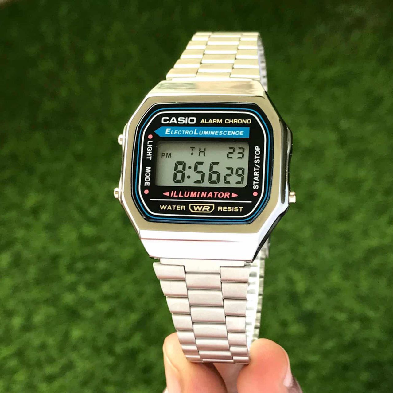 Casio Vintage Digital Stainless Steel Watch