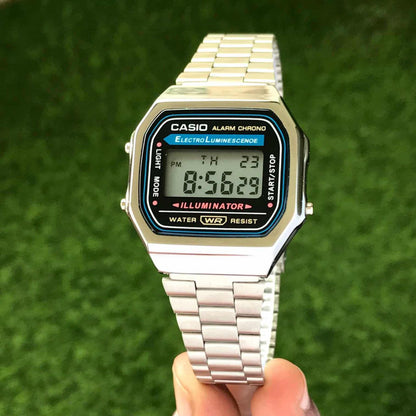Casio Vintage Digital Stainless Steel Watch