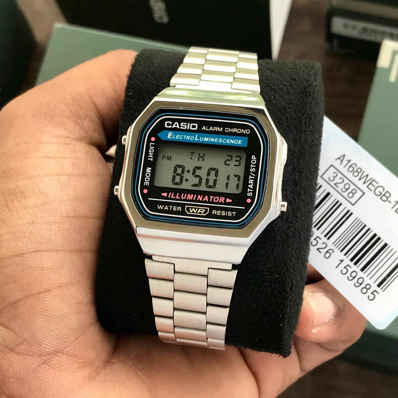 Casio Vintage Digital Stainless Steel Watch