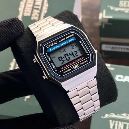 Casio Vintage Digital Stainless Steel Watch