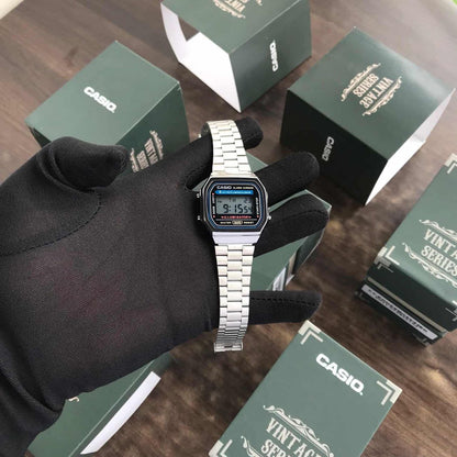 Casio Vintage Digital Stainless Steel Watch