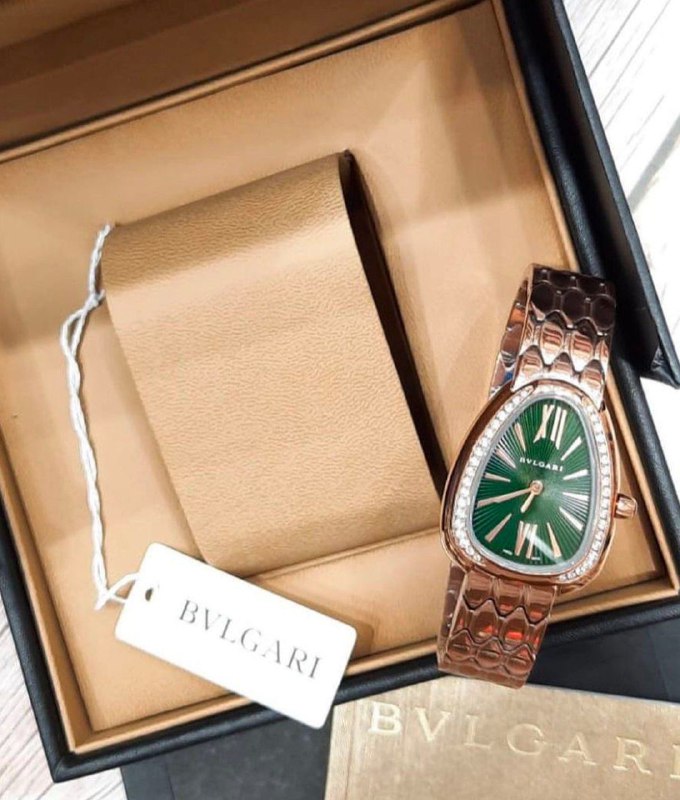 Bvlgari Serpenti Green Dial Gold Watch