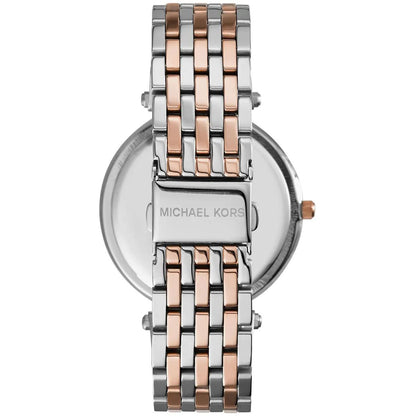 Michael Kors Silver Dial Two Tone Crystal Watch