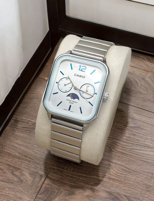 Casio Vintage Square Silver Dial Men's Watch