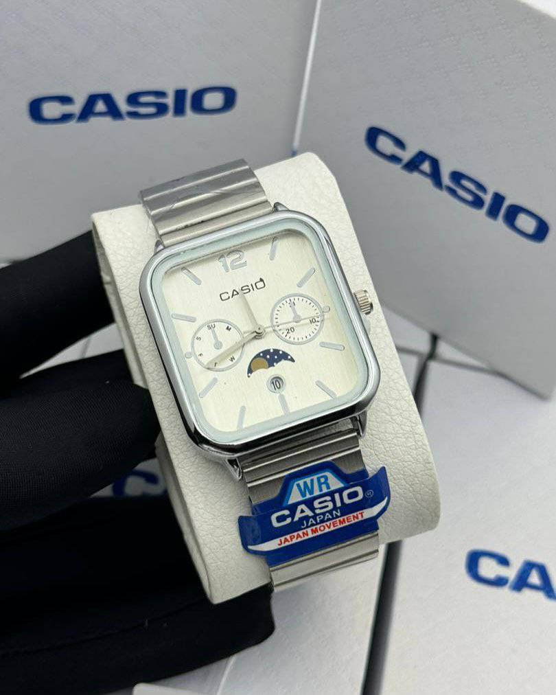 Casio Vintage Square Silver Dial Men's Watch