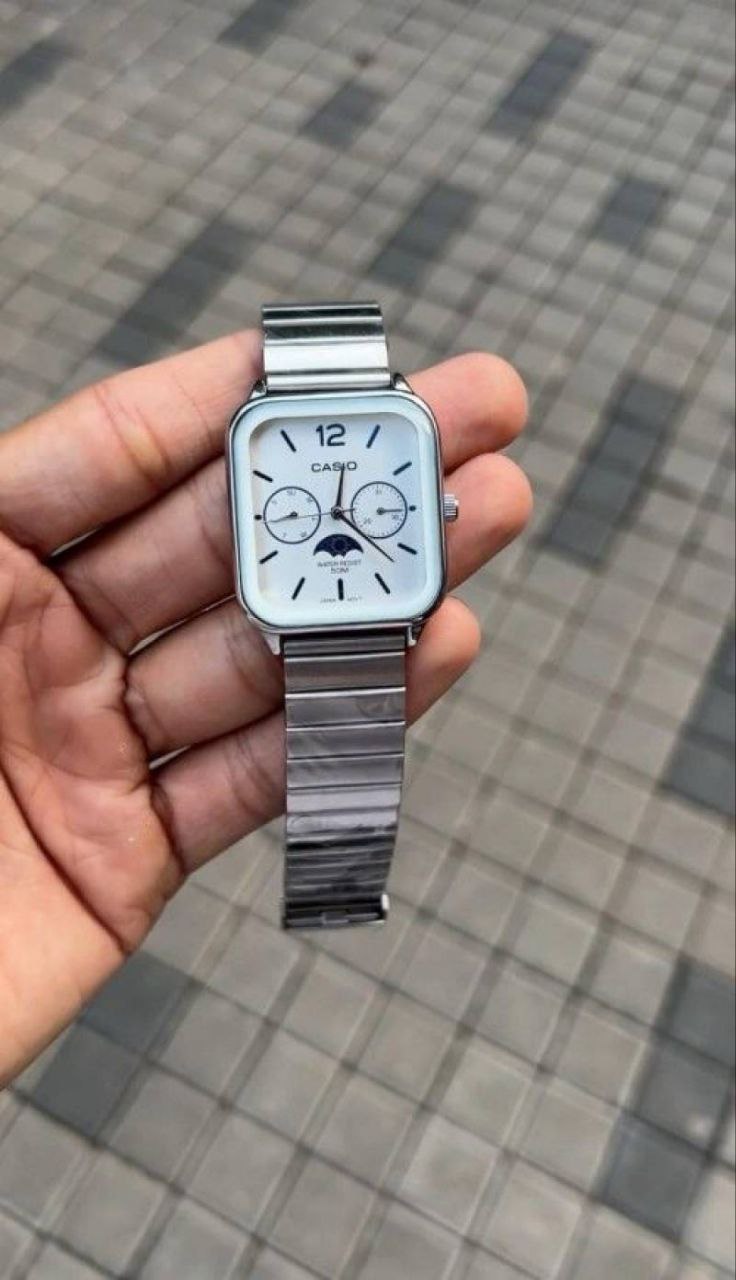 Casio Vintage Square Silver Dial Men's Watch