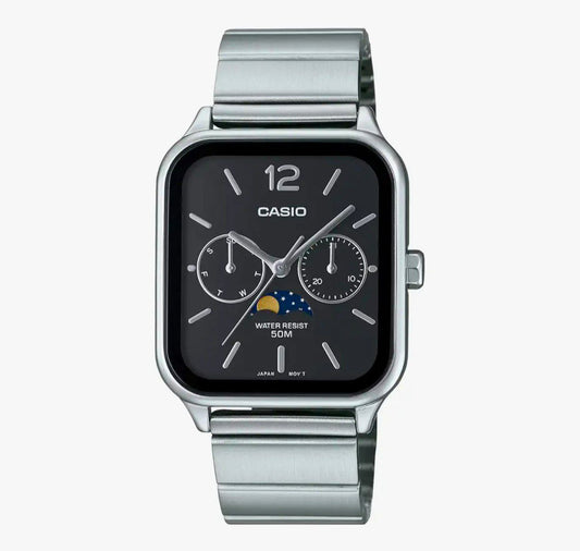 Casio Square Black Dial Analog Men's Watch