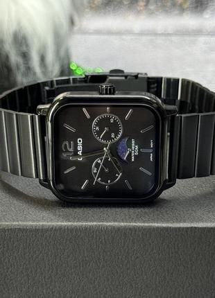 Casio Black Square Stainless Steel Men's Watch