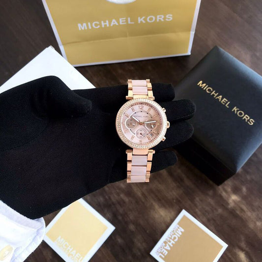 Michael Kors Rose Gold Blush Chronograph Watch