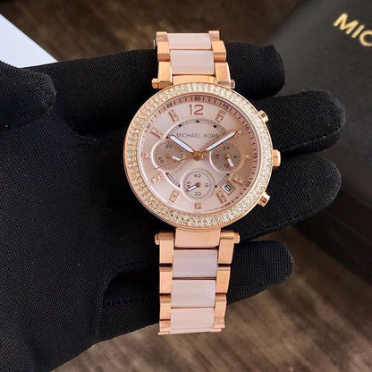 Michael Kors Rose Gold Blush Chronograph Watch