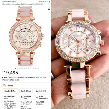 Michael Kors Rose Gold Blush Chronograph Watch