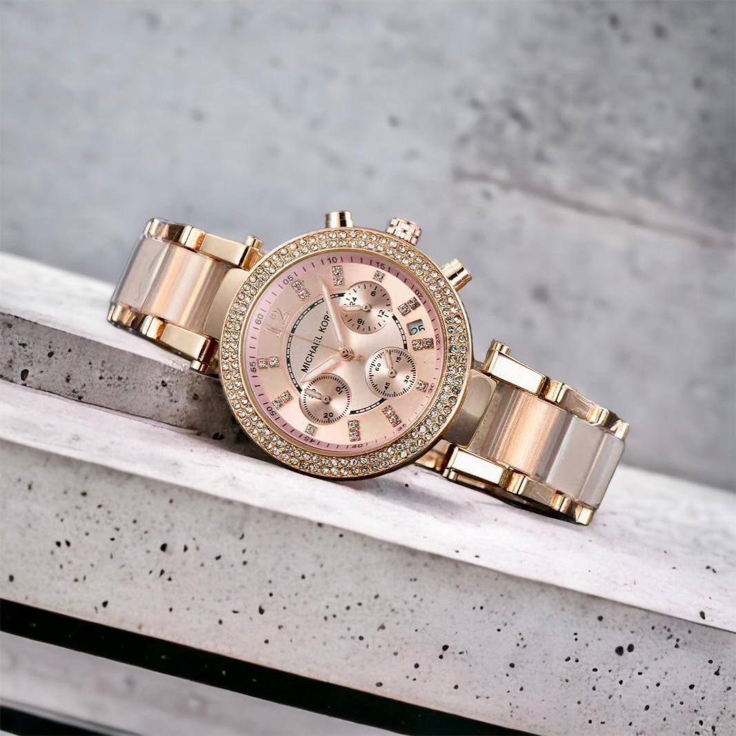 Michael Kors Rose Gold Blush Chronograph Watch