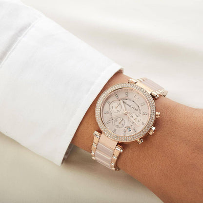 Michael Kors Rose Gold Blush Chronograph Watch