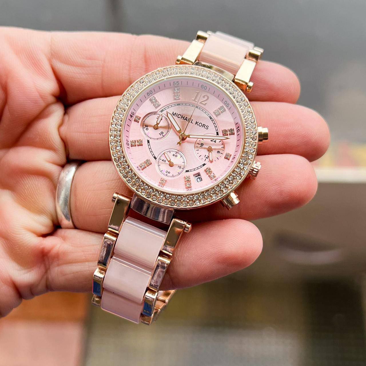 Michael Kors Rose Gold Blush Chronograph Watch