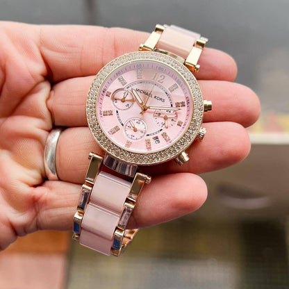 Michael Kors Rose Gold Blush Chronograph Watch