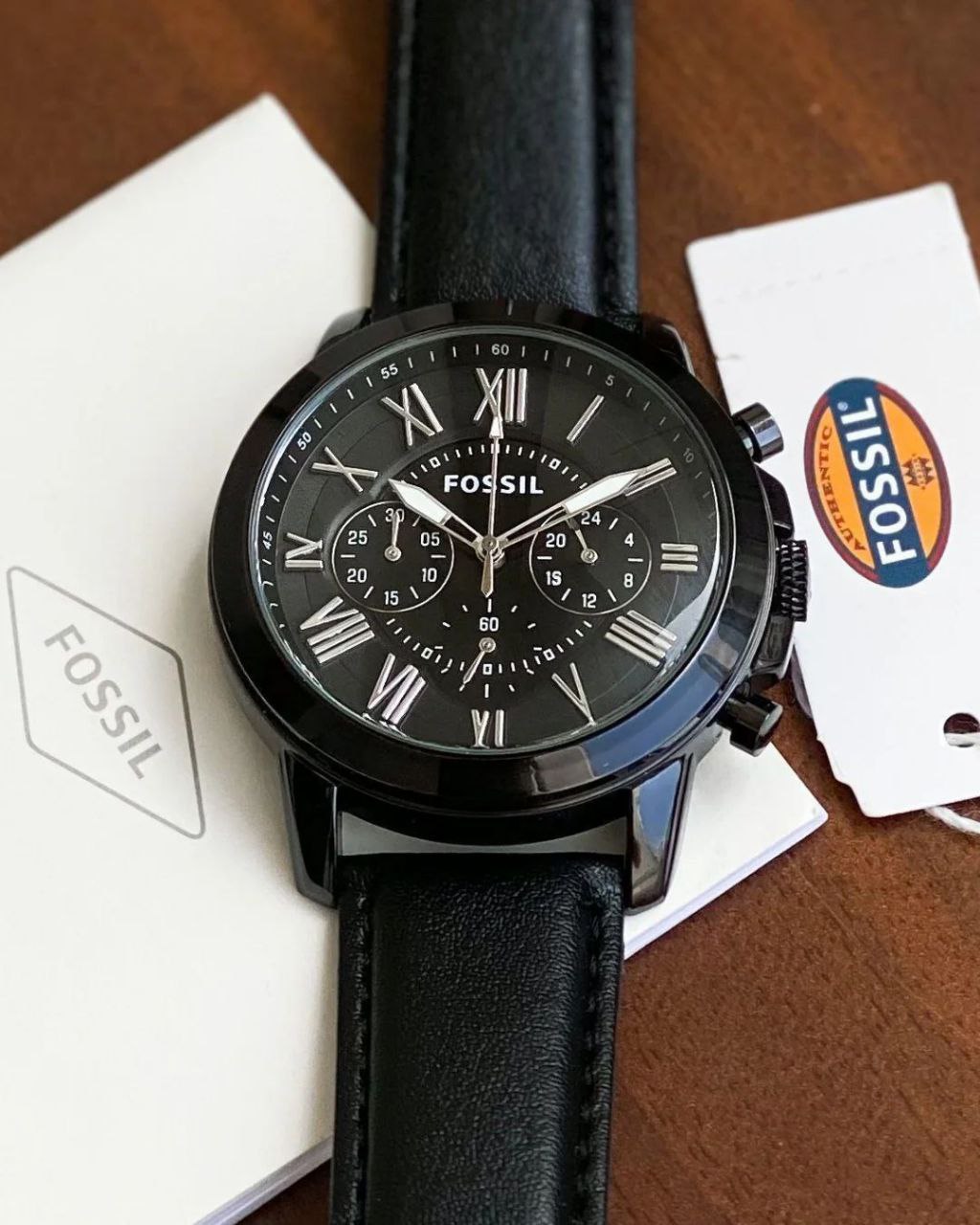 FOSSIL GRANT BLACK CHRONO