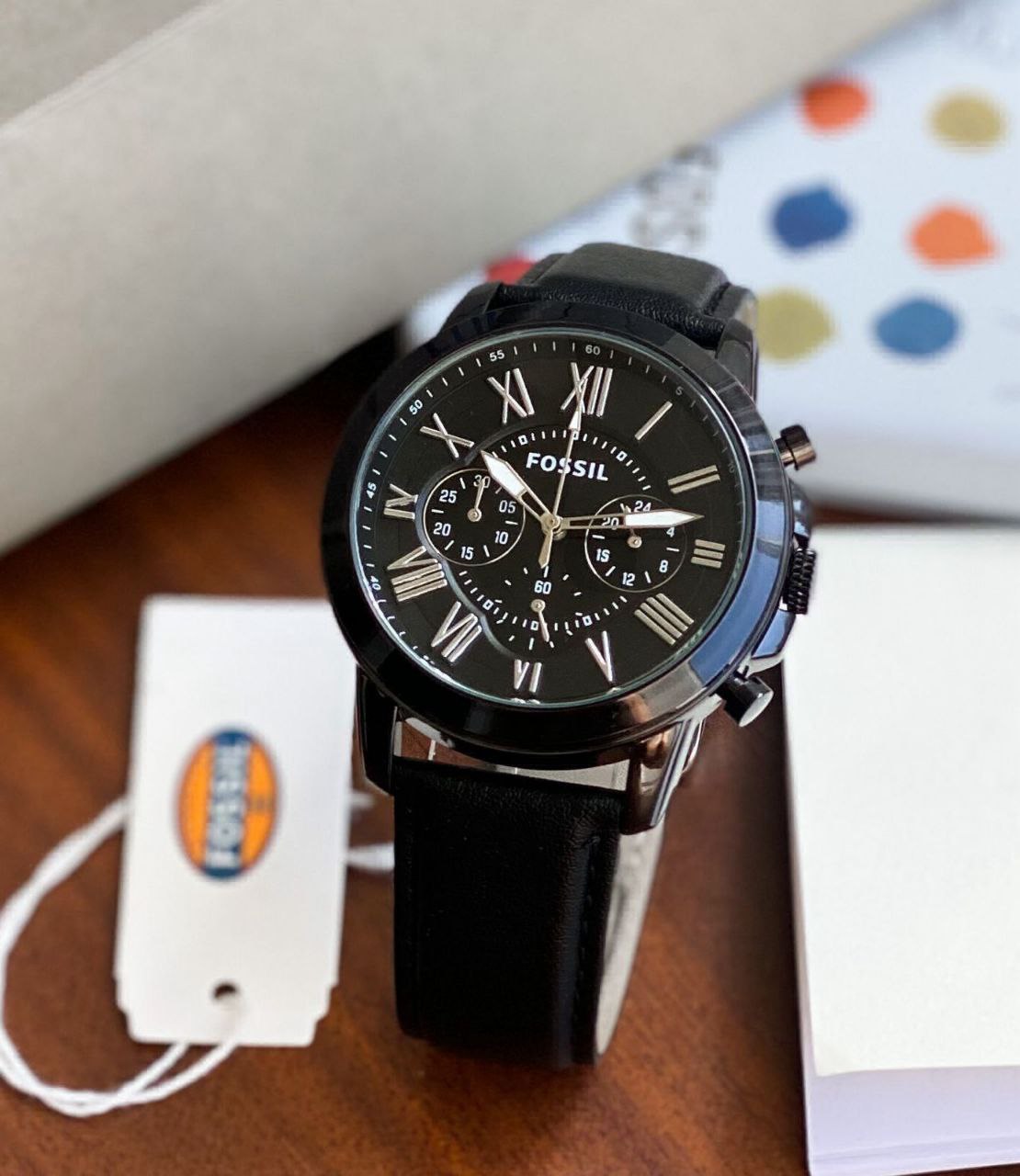 FOSSIL GRANT BLACK CHRONO