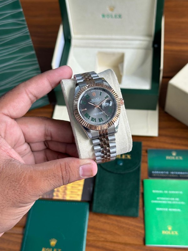 Rolex Datejust Green Dial Two-Tone Jubilee Bracelet Watch