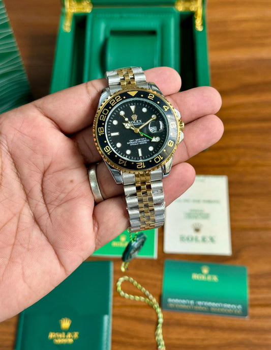 Rolex GMT-Master II Black Dial Two-Tone Jubilee Bracelet Watch
