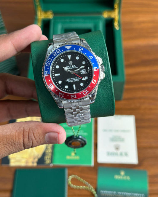Rolex GMT-Master II “Pepsi” Black Dial Jubilee Bracelet Watch