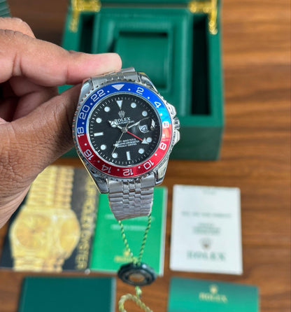 Rolex GMT-Master II “Pepsi” Black Dial Jubilee Bracelet Watch