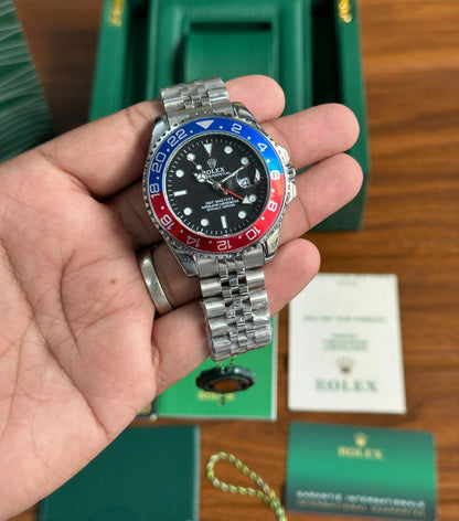 Rolex GMT-Master II “Pepsi” Black Dial Jubilee Bracelet Watch
