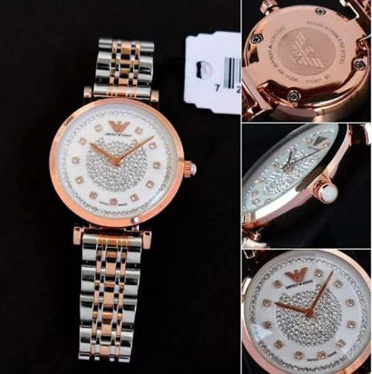 Emporio Armani Rose Gold Two Tone Watch