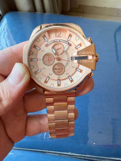 Diesel Oversized Rose Gold Men's Chronograph Watch