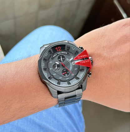 Diesel Mega Chief Gunmetal Chronograph Men's Watch