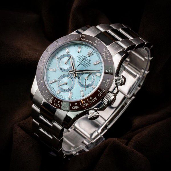 Rolex Daytona Ice Blue Dial Stainless Steel Oyster Chronograph Watch