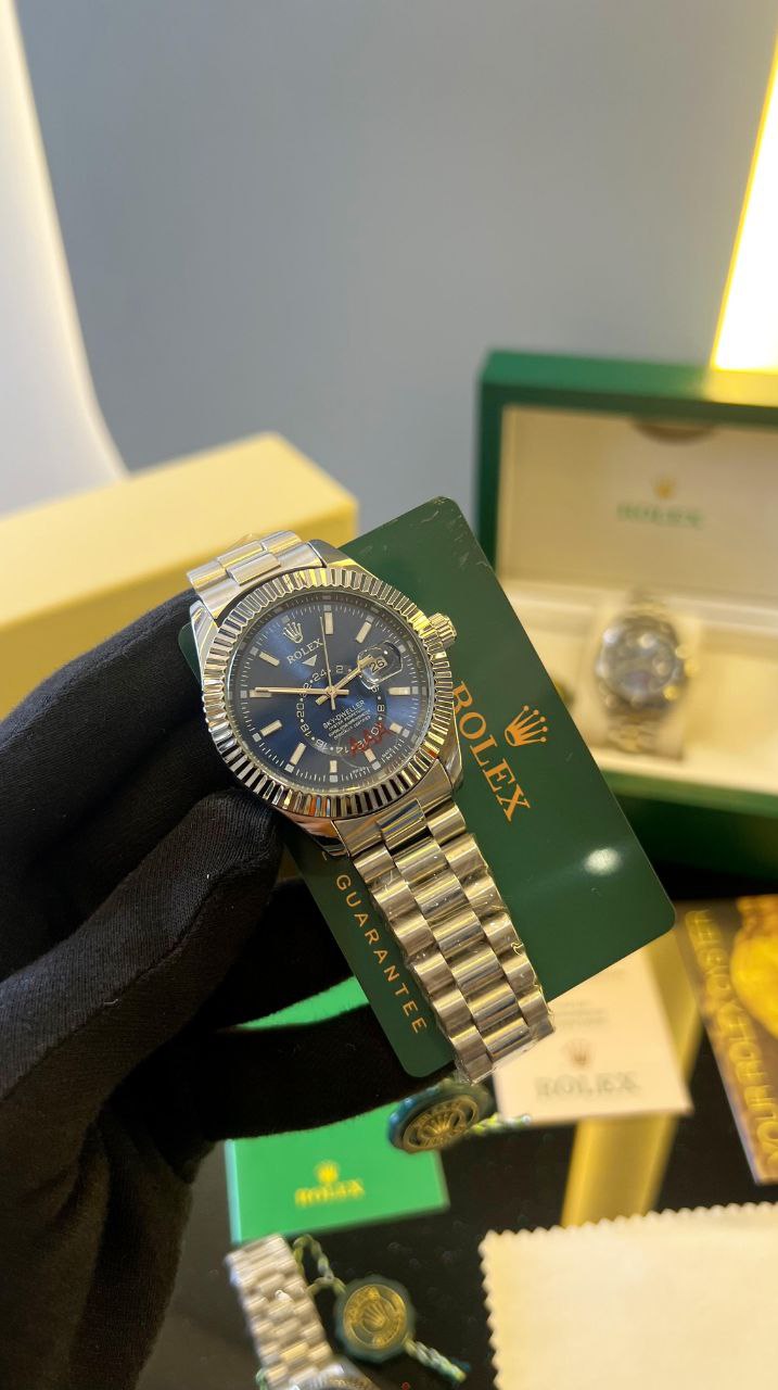 Rolex Sky-Dweller Blue Dial Stainless Steel Oyster Bracelet Watch