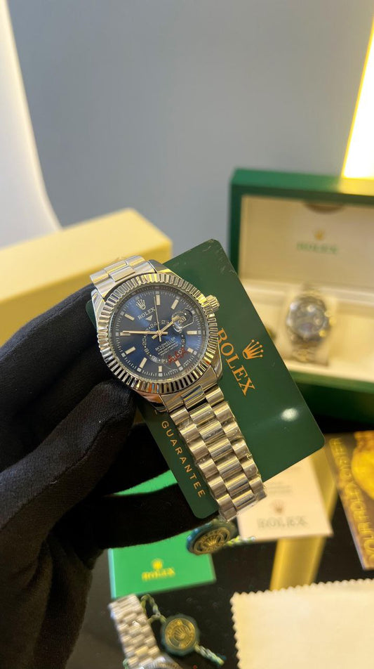 Rolex Sky-Dweller Blue Dial Stainless Steel Oyster Bracelet Watch