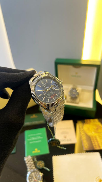 Rolex Sky-Dweller Blue Dial Stainless Steel Oyster Bracelet Watch
