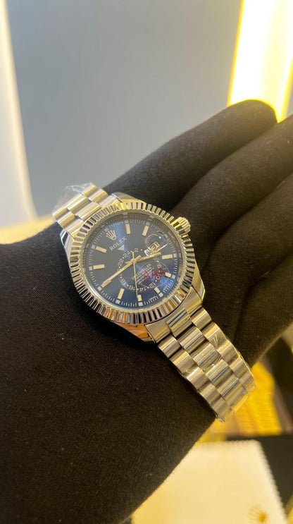 Rolex Sky-Dweller Blue Dial Stainless Steel Oyster Bracelet Watch