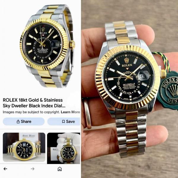 Rolex Sky-Dweller Blue Dial Stainless Steel Oyster Bracelet Watch