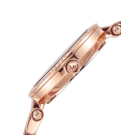 Michael Kors Rose Gold Transparent Strap Chronograph Watch