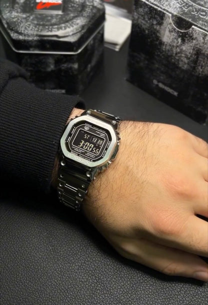 Casio G-Shock Full Metal Silver Digital Tough Solar Watch for Men