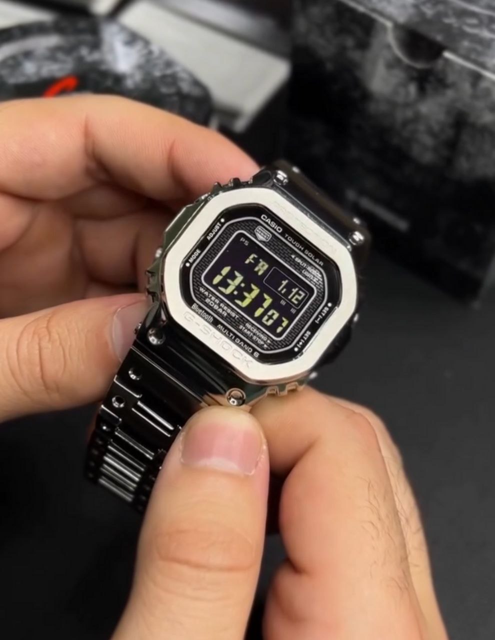 Casio G-Shock Full Metal Silver Digital Tough Solar Watch for Men