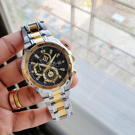 Casio Edifice Black Gold Chronograph Steel Watch