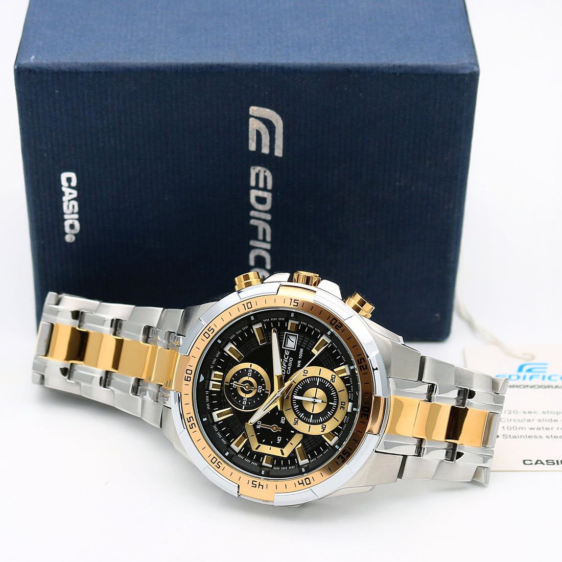 Casio Edifice Black Gold Chronograph Steel Watch
