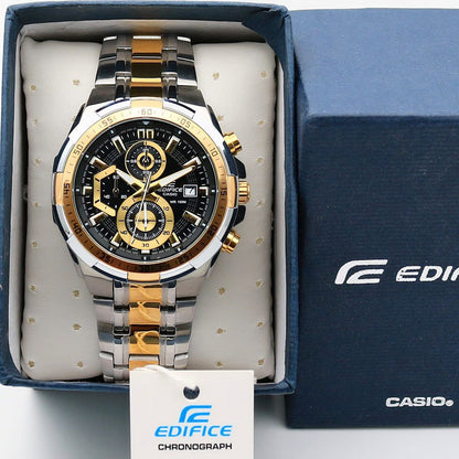 Casio Edifice Black Gold Chronograph Steel Watch