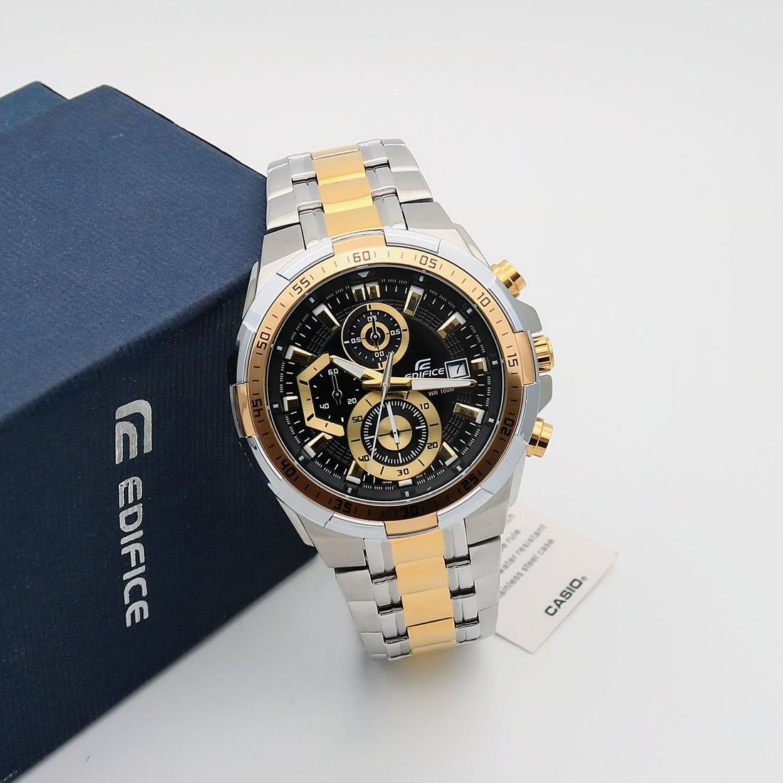 Casio Edifice Black Gold Chronograph Steel Watch