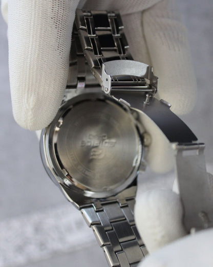 Casio Edifice Black Dial Chronograph Steel Watch