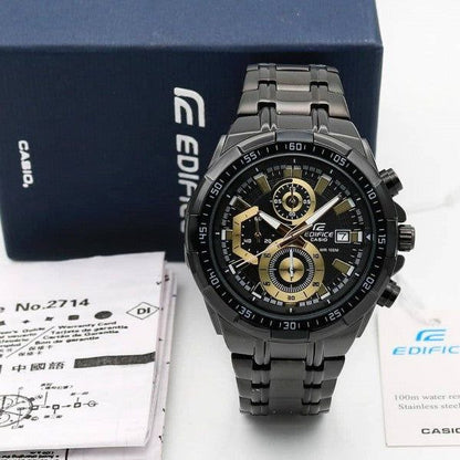 Casio Edifice Black Gold Chronograph Steel Watch
