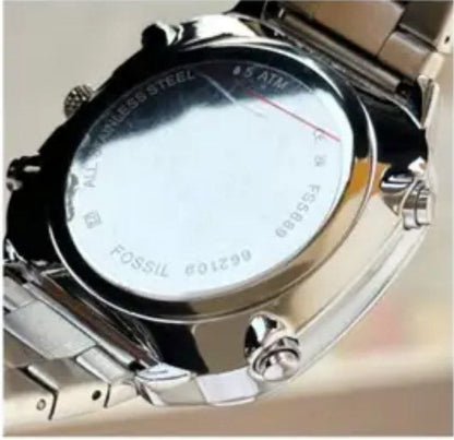 Fossil Digital Analog Square Dial Stainless Steel Watch for Men