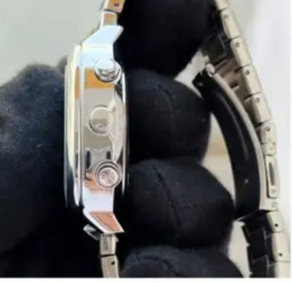 Fossil Digital Analog Square Dial Stainless Steel Watch for Men