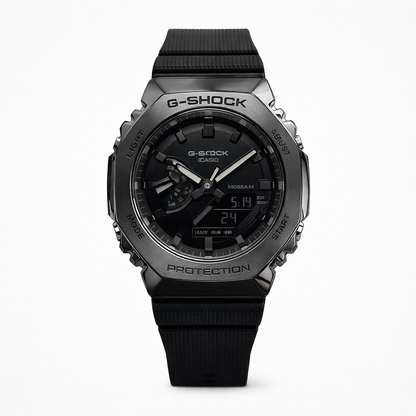 Casio G-Shock Black Metal Analog-Digital Resin Strap Watch for Men