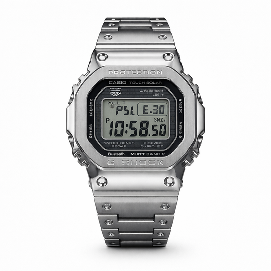 Casio G-Shock Full Metal Silver Digital Tough Solar Watch for Men