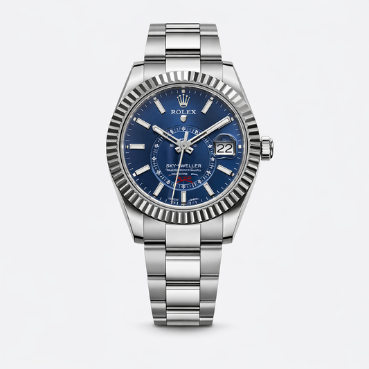 Rolex Sky-Dweller Blue Dial Stainless Steel Oyster Bracelet Watch